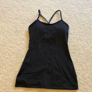 Lululemon Black Power Y Tank Size 2 Like New